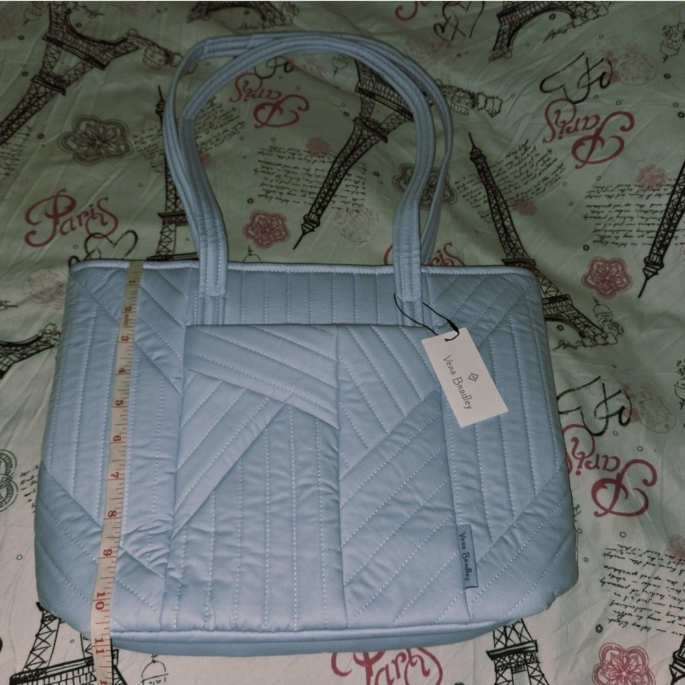 Vera Bradley Blue Quilted Tote Bag - Picture 4 of 6